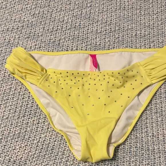 Victoria's Secret Yellow Bikini with Rhinestones - Picture 3 of 10